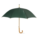 Automatic umbrella with pole, tips and crown of wood, Ø 104 green colour