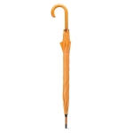 Automatic umbrella with pole, tips and crown of wood, Ø 104 orange colour second view