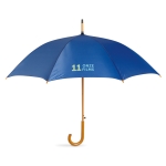 Automatic umbrella with pole, tips and crown of wood, Ø 104 royal blue colour third main view