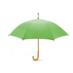 Automatic umbrella with pole, tips and crown of wood, Ø 104 lime colour