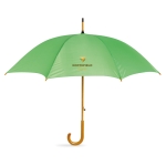 Automatic umbrella with pole, tips and crown of wood, Ø 104 lime colour second main view