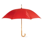 Manual umbrella with pole, tips and crown, Ø 104 red colour