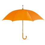 Manual umbrella with pole, tips and crown, Ø 104 orange colour