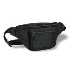 Bum bag with card pocket, made of 600D polyester black colour