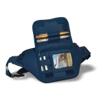 Bum bag with card pocket, made of 600D polyester blue colour