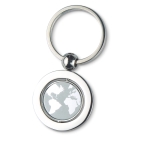 Keyring with earth design silver colour