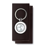 Keyring with earth design silver colour fifth view