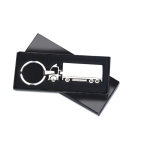 Keyring in the shape of a silver truck for promotions silver colour second view