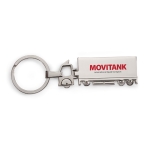 Keyring in the shape of a silver truck for promotions silver colour second main view