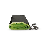 Polyester sports towel in a nylon bag for promotional events green colour third view