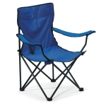 Folding camping chair made of polyester blue colour