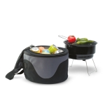 Cooler bag with grill inside as a promotional gift, 3 L black colour second view