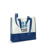 White non-woven bag with coloured handles, 80 g/m2 view with print area