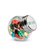 Chocolates in a jar with a lid multicolour colour view with print area