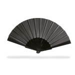 Paper fans in bright colours for summer events, printable black colour