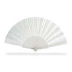 Paper fans in bright colours for summer events, printable white colour