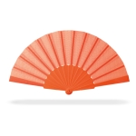 Paper fans in bright colours for summer events, printable orange colour