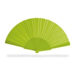 Paper fans in bright colours for summer events, printable lime colour