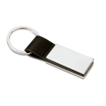 Classic metal plate keyring for promotions black colour