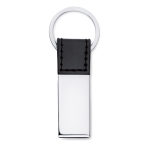 Classic metal plate keyring for promotions black colour second view