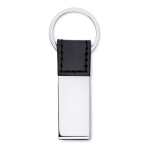 Classic metal plate keyring for promotions black colour third view