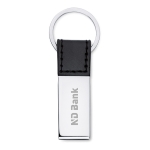 Classic metal plate keyring for promotions black colour third main view