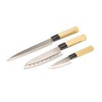 3-piece Japanese-style knife set for promotional gifting multicolour colour third view