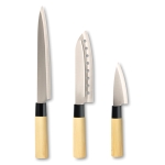 3-piece Japanese-style knife set for promotional gifting multicolour colour fourth view