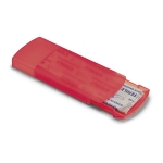 Plastic box with 5 small-format plasters as a promotional item second view