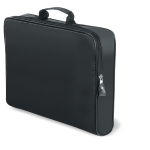 Document bag with a zipper for conferences and trade fairs black colour