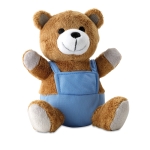 Stuffed animal teddy bear, dungarees for children blue colour