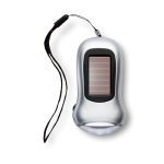 Solar and dynamo powered torch for corporate promotions matt silver colour fifth view