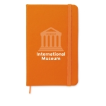 Notebook with lined pages for promotions, A6 orange colour main view