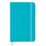 Notebook with lined pages for promotions, A6 turquoise colour