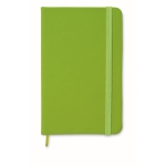 Notebook with lined pages for promotions, A6 lime colour