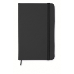 DIN, notebook with soft PU cover and lined paper, A5 black colour