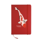 DIN, notebook with soft PU cover and lined paper, A5 red colour fourth main view