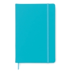 DIN, notebook with soft PU cover and lined paper, A5 turquoise colour