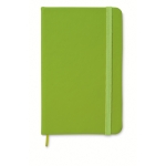 DIN, notebook with soft PU cover and lined paper, A5 lime colour