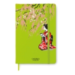 DIN, notebook with soft PU cover and lined paper, A5 lime colour third main view