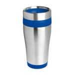 Thermal mug made from stainless steel, 455ml blue colour second view