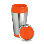 Thermal mug made from stainless steel, 455ml orange colour