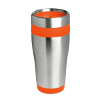 Thermal mug made from stainless steel, 455ml orange colour second view