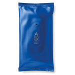 Pack of 10 moisturising wipes in a bag blue colour second main view