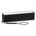 External power bank on a key fob, 2,200 mAh black colour