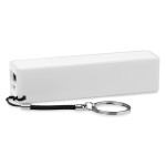 External power bank on a key fob, 2,200 mAh white colour