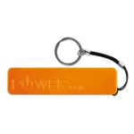 External power bank on a key fob, 2,200 mAh orange colour fourth view