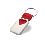 Keyring in a heart shape for Valentine's Day red colour