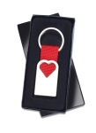 Keyring in a heart shape for Valentine's Day red colour second view