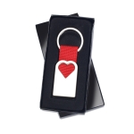 Keyring in a heart shape for Valentine's Day red colour third view